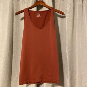 Rust orange stretchy tank top